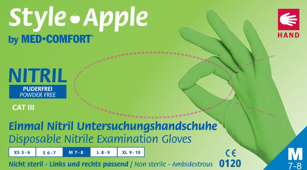 Ampri Med-Comfort Style 01187 Handschuhe Nitril Apple